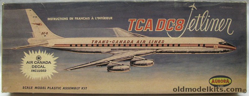 Aurora 1/103 Douglas DC-8 Jetliner - TCA (Trans-Canada Air Lines) and Air Canada, 390-350 plastic model kit